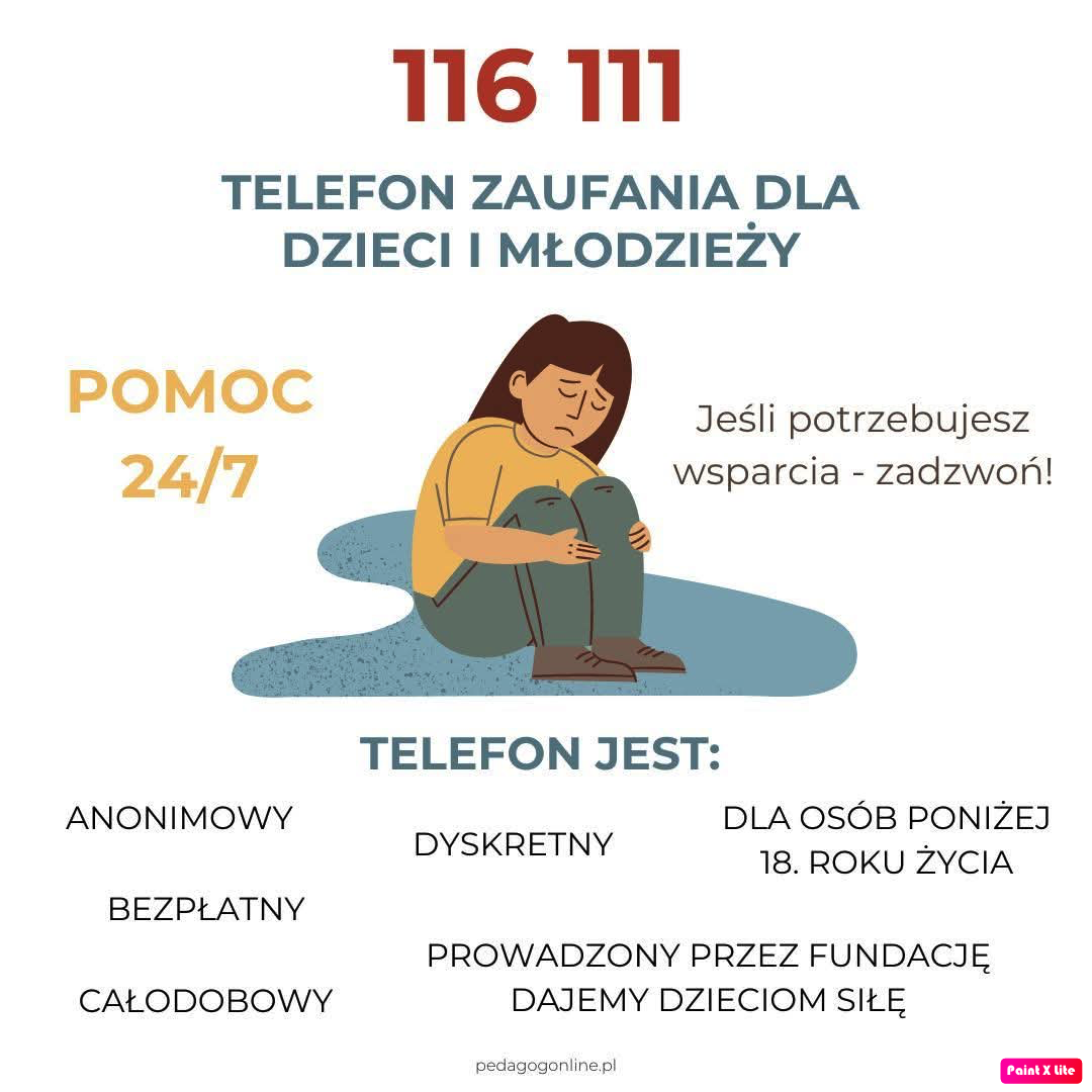 Telefon zaufania dla dzieci i młodzieży