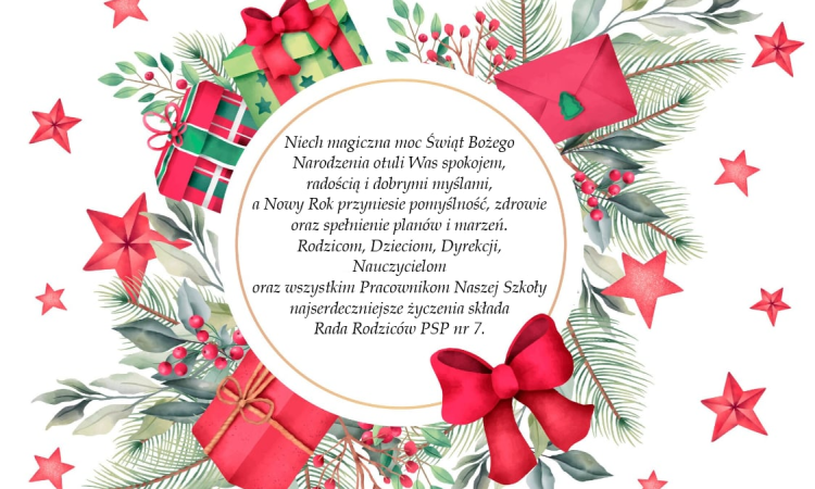 Życzenia świąteczne od Rady Rodziców