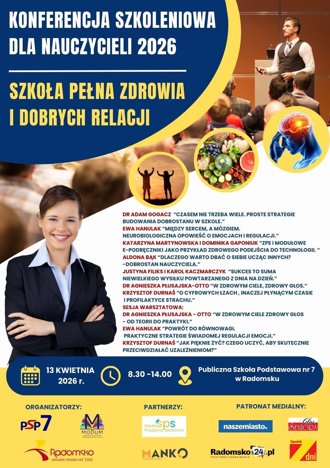 Zaproszenie na konferencję szkoleniową „Szkoła pełna zdrowia i dobrych relacji”