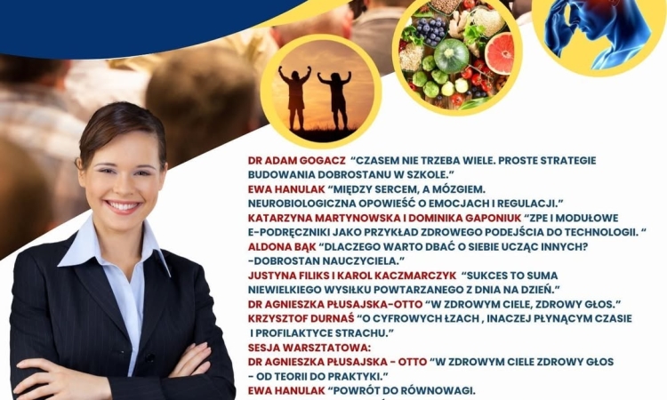 Zaproszenie na konferencję szkoleniową „Szkoła pełna zdrowia i dobrych relacji”
