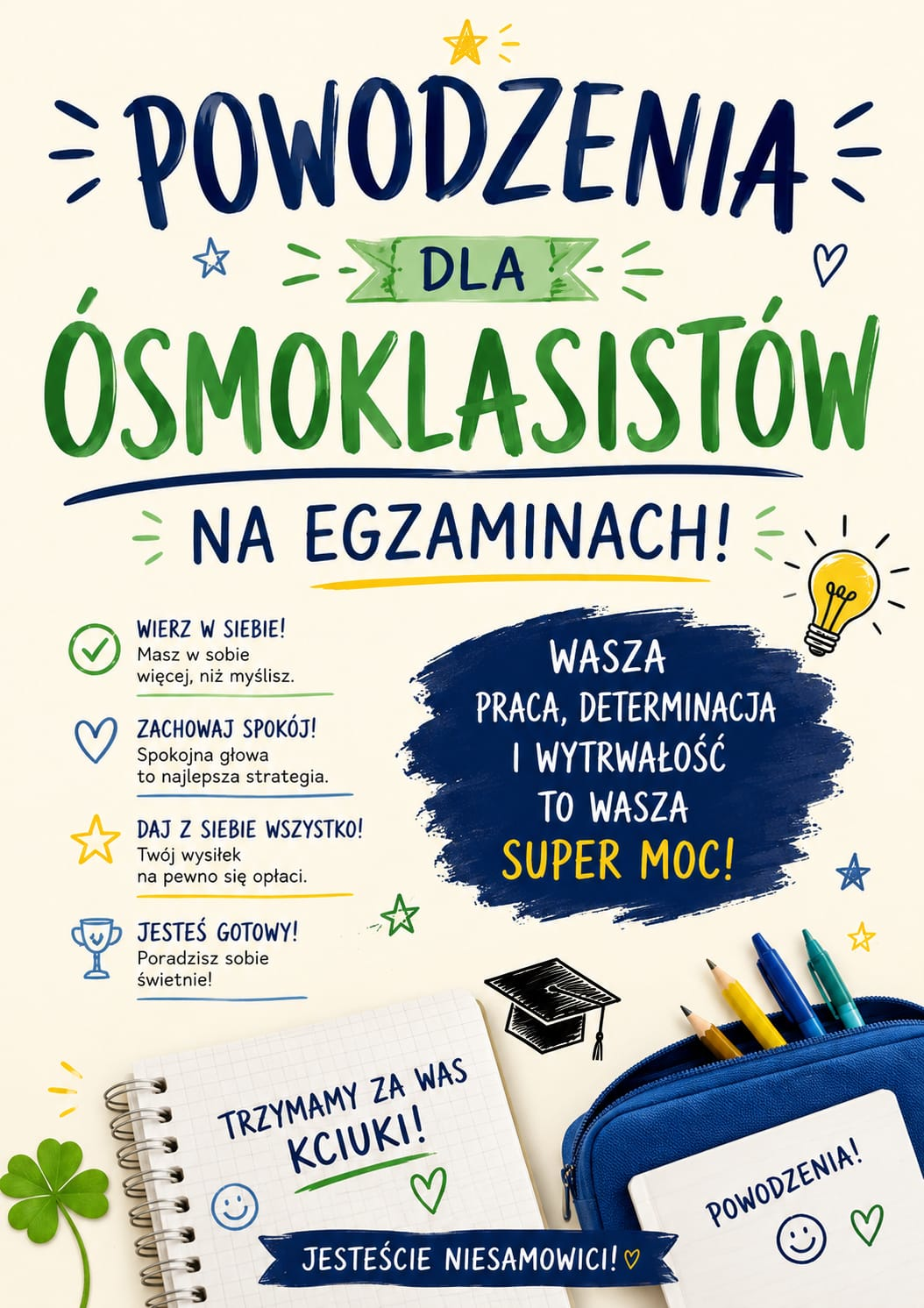 Powodzenia dla Ósmoklasistów!