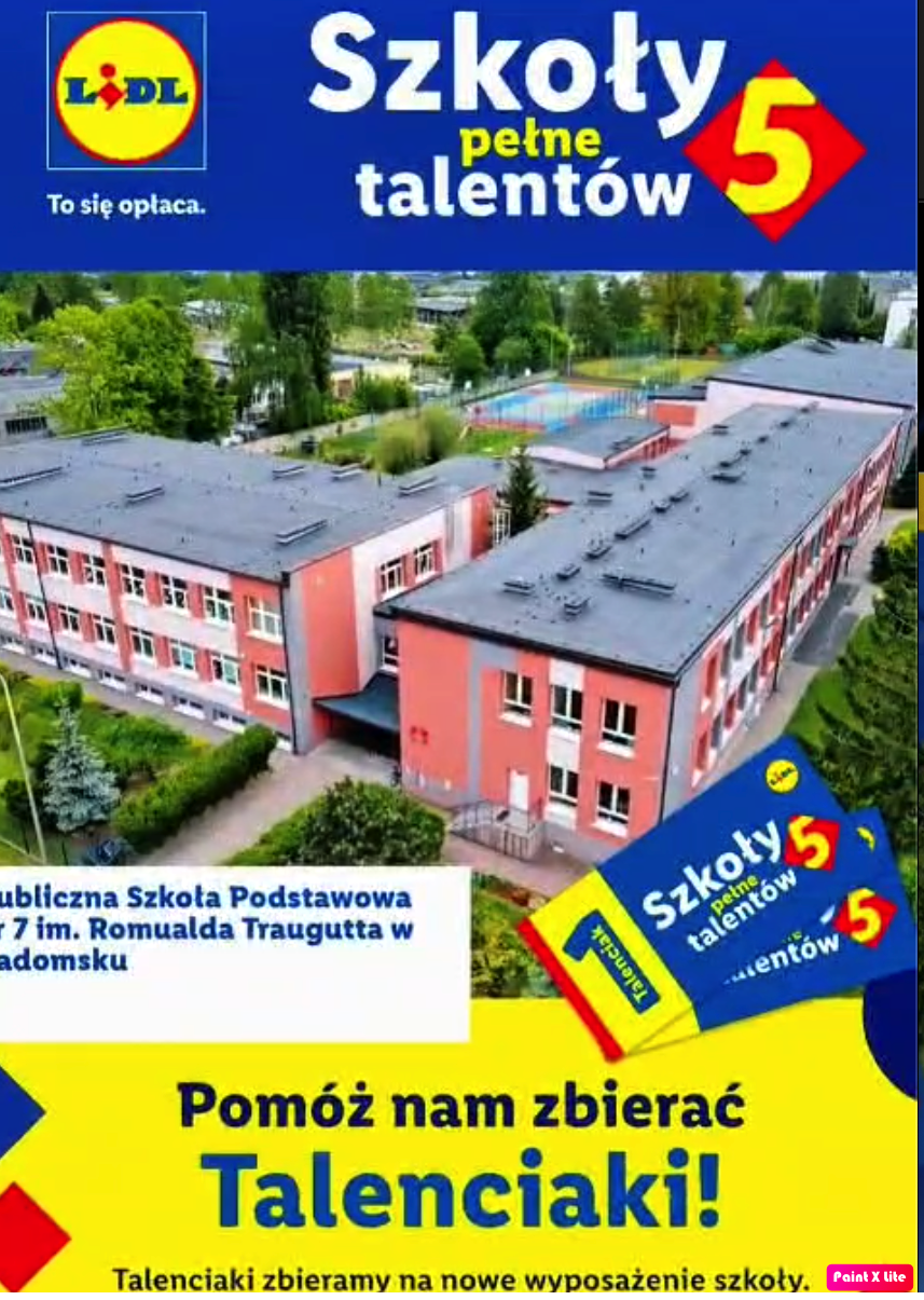 TALENCIAKI Z LIDLA – ZBIERAJMY JE DLA NASZEJ SZKOŁY!